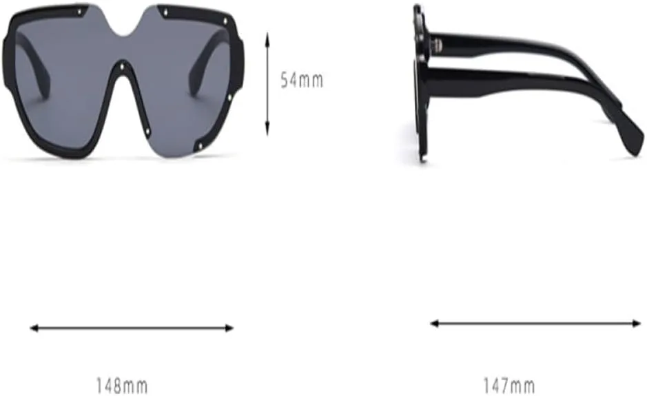 

Солнцезащитные очки с заклепками для женщин, интегрированные линзы, ретро-солнцезащитные очки для мужчин, модные очки с защитой от УФ-излучения UV400 TYUVIVO, C3