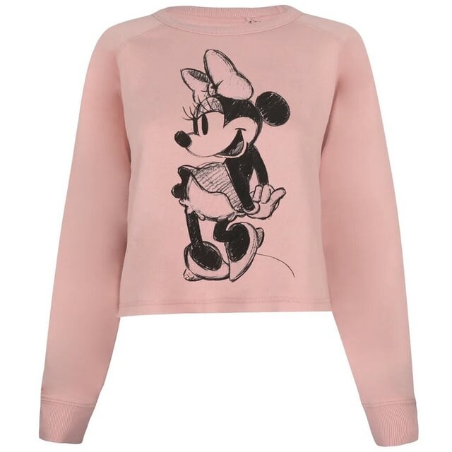 

Женская укороченная толстовка с рисунком Минни Маус Disney, розовый
