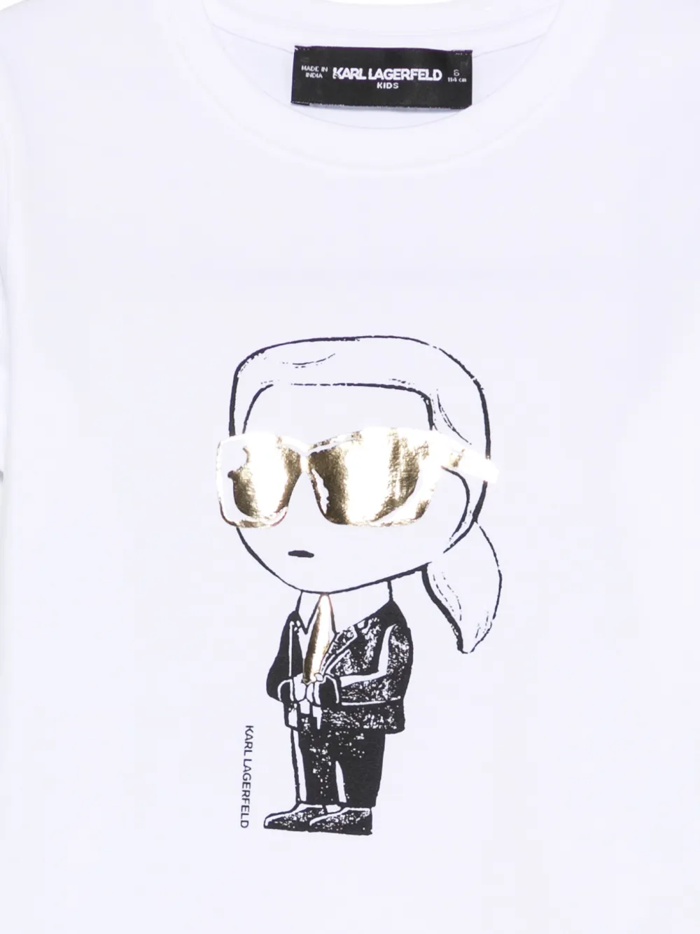 Футболка с принтом Karl Lagerfeld Kids, белый — фото 3