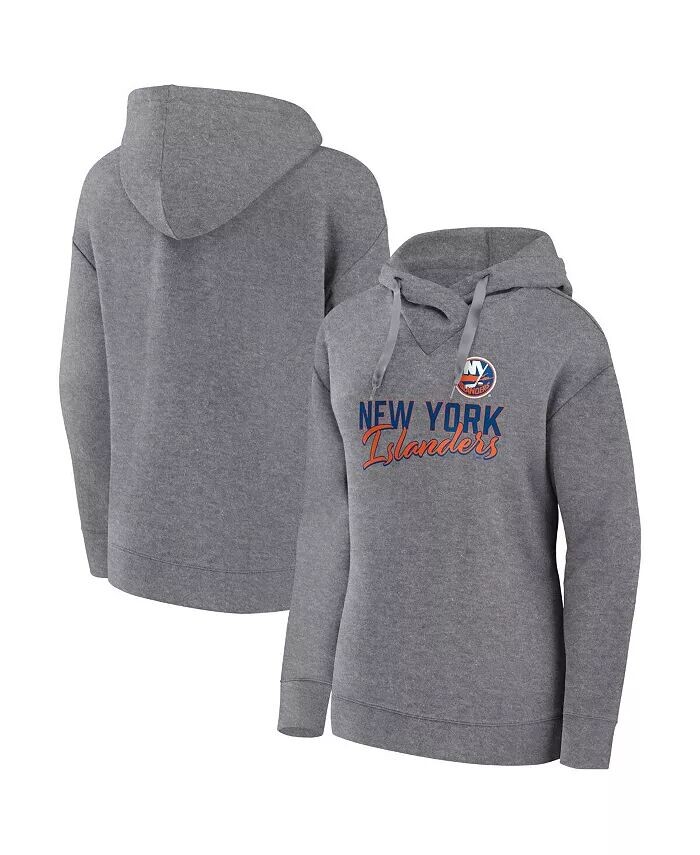 

Женская толстовочка-свитшот Heather Grey New York Islanders Script Favorite Fanatics