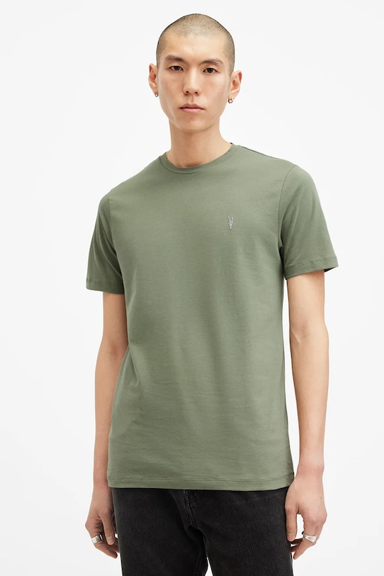 

Хлопковая футболка BRACE Allsaints, зеленый