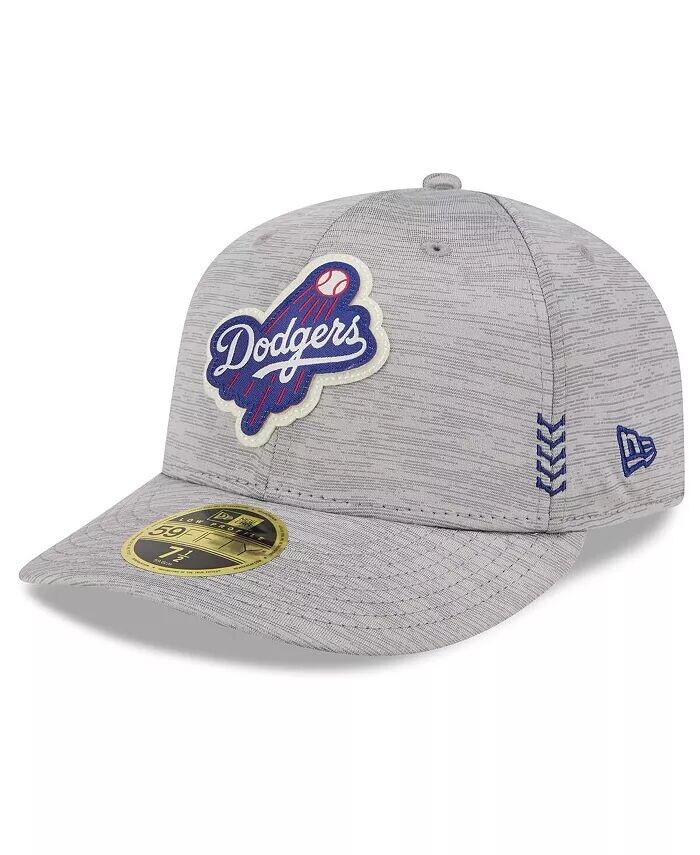 

Мужская серая бейсболка Los Angeles Dodgers 2024 Clubhouse Low Profile 59FIFTY Fitted New Era