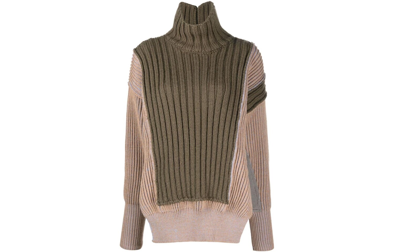 

Джемпер крупной вязки с контрастной вставкой Mm6 Maison Margiela