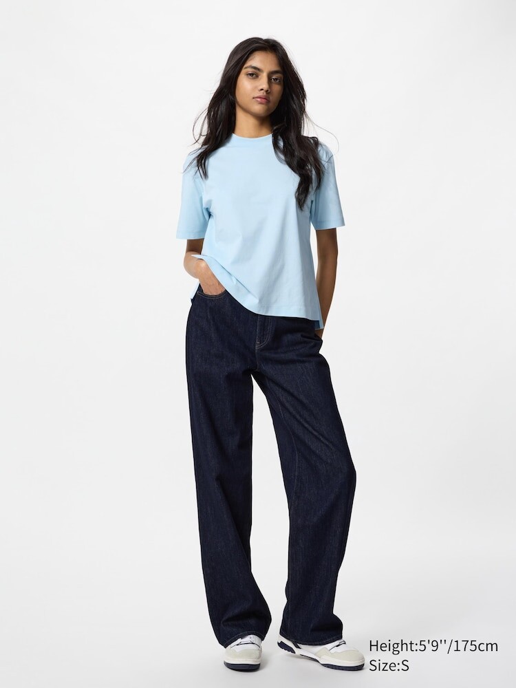Футболка Airism из хлопка Uniqlo, цвет 10 розовый — фото 2