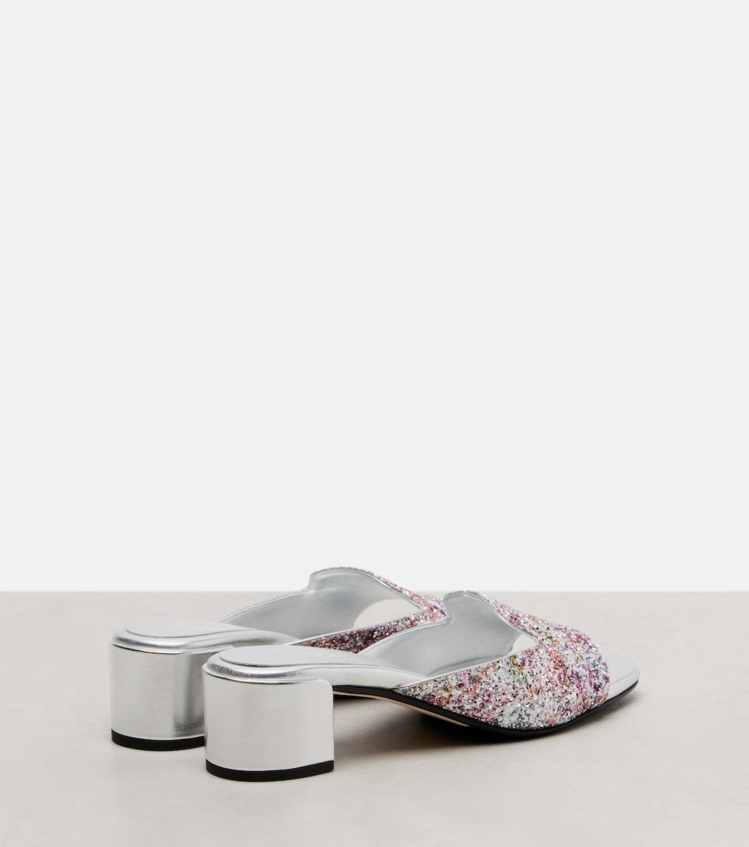 Дизайнерские блестящие мюли Dina 45 Jimmy Choo, разноцветный — фото 2