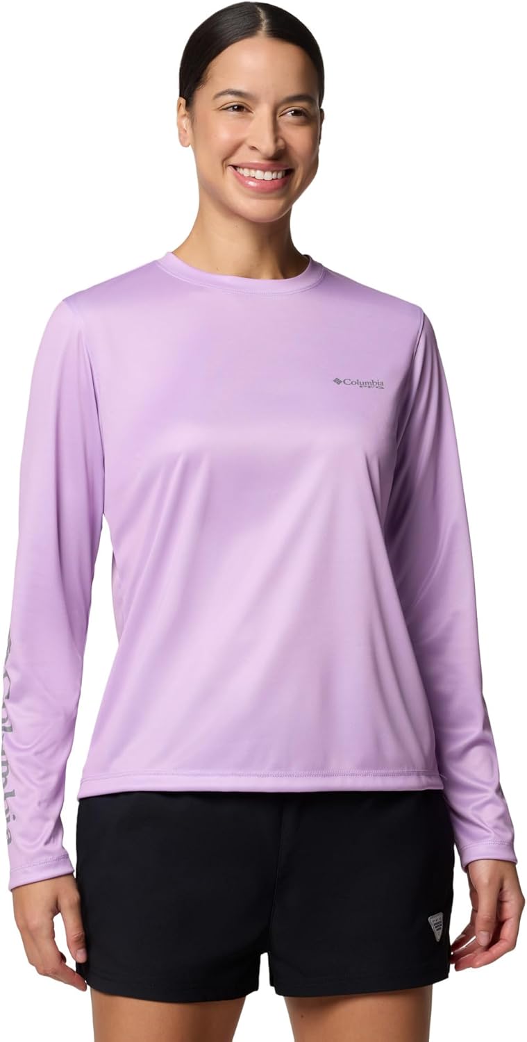 

Женская футболка Columbia Tidal PFG Fish Star с длинным рукавом, Hydrangea/Fish Star Marlin Floracamo, Бежевый, Женская футболка Columbia Tidal PFG Fish Star с длинным рукавом, Hydrangea/Fish Star Marlin Floracamo