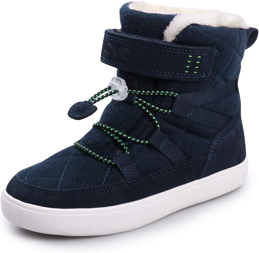 

Детские зимние ботинки UOVO для мальчиков, водонепроницаемые, противоскользящие, с меховой подкладкой, для улицы (младший/старший ребенок), темно-синий