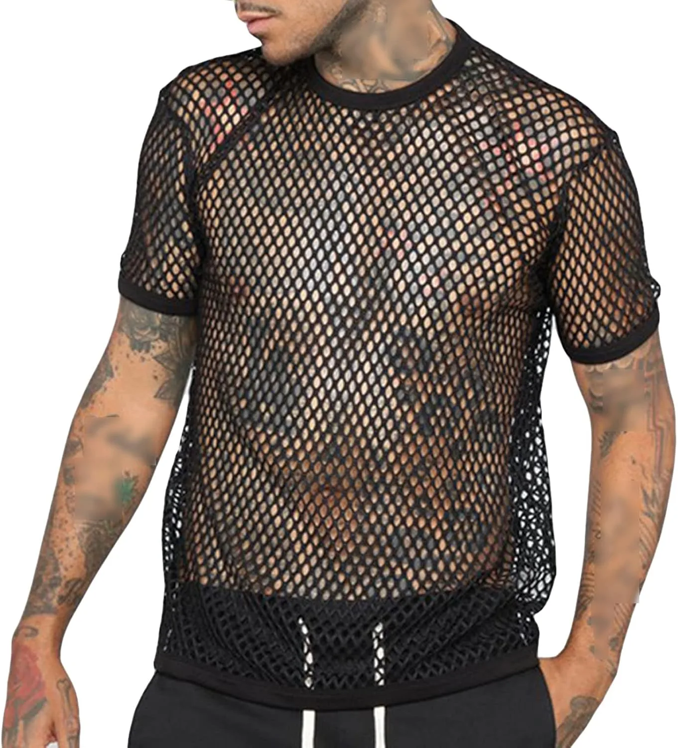 

Мужская футболка с круглым вырезом Mesh Fishnet JEKE-DG