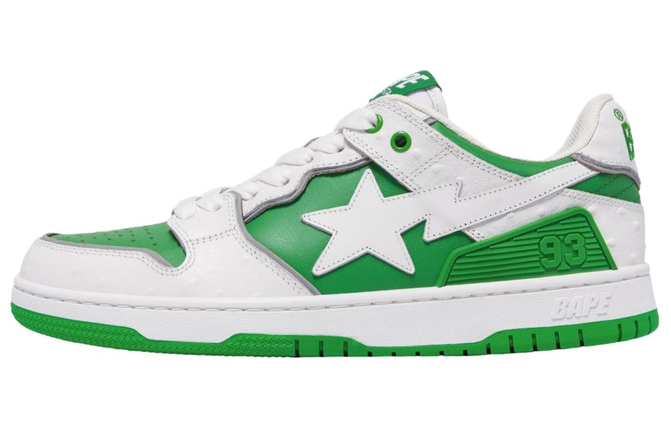 Кроссовки BAPE A BATHING APE Sk8 Sta #1 Ostrich Pack White Black, фиолетовый