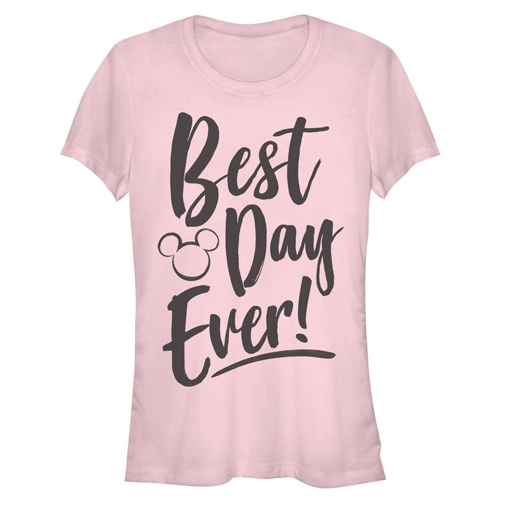 

Футболка Disney's Juniors 'Disney Park Best Day Ever Fitted, цвет Light Pink