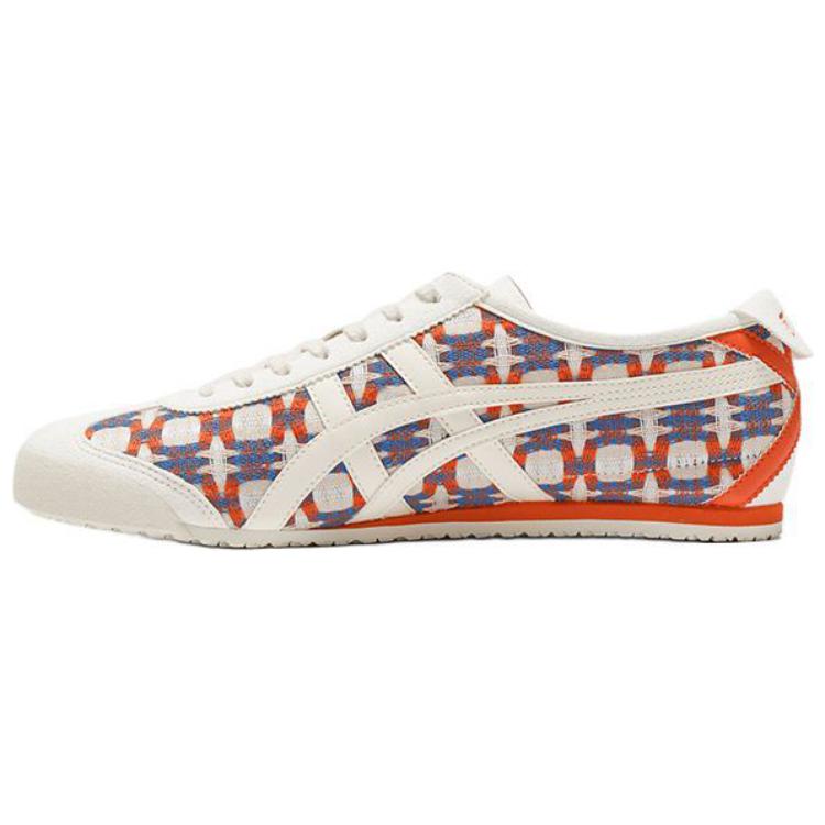 

Кроссовки Onitsuka Tiger MEXICO 66 Lifestyle Shoes Unisex Low-top Beige/blue/orange, бежевый/синий