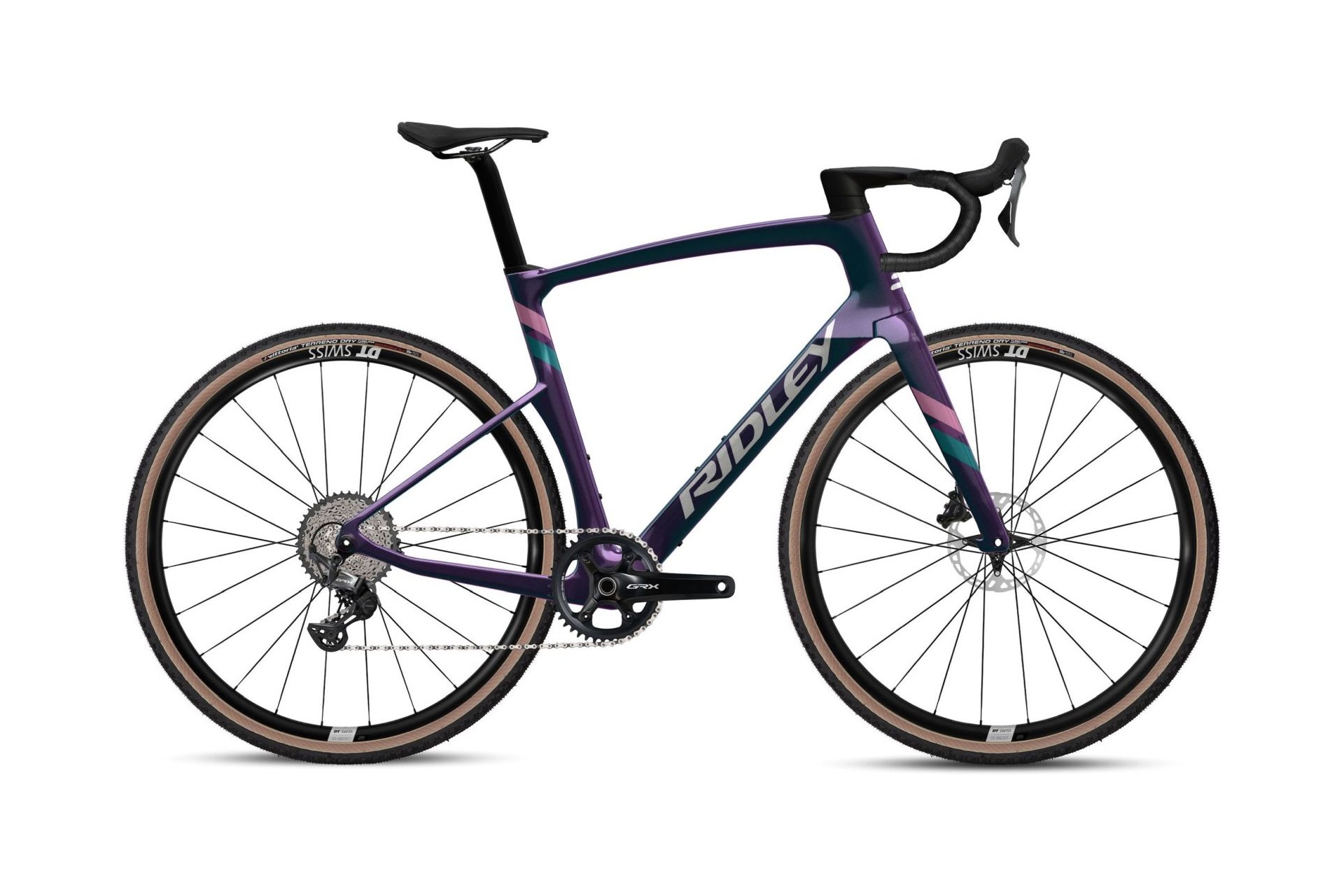 

Гравийный велосипед Ridley Kanzo fast - shimano grx800 1x - 28 дюймов - diamant, lila | pure paradise / kaf04as