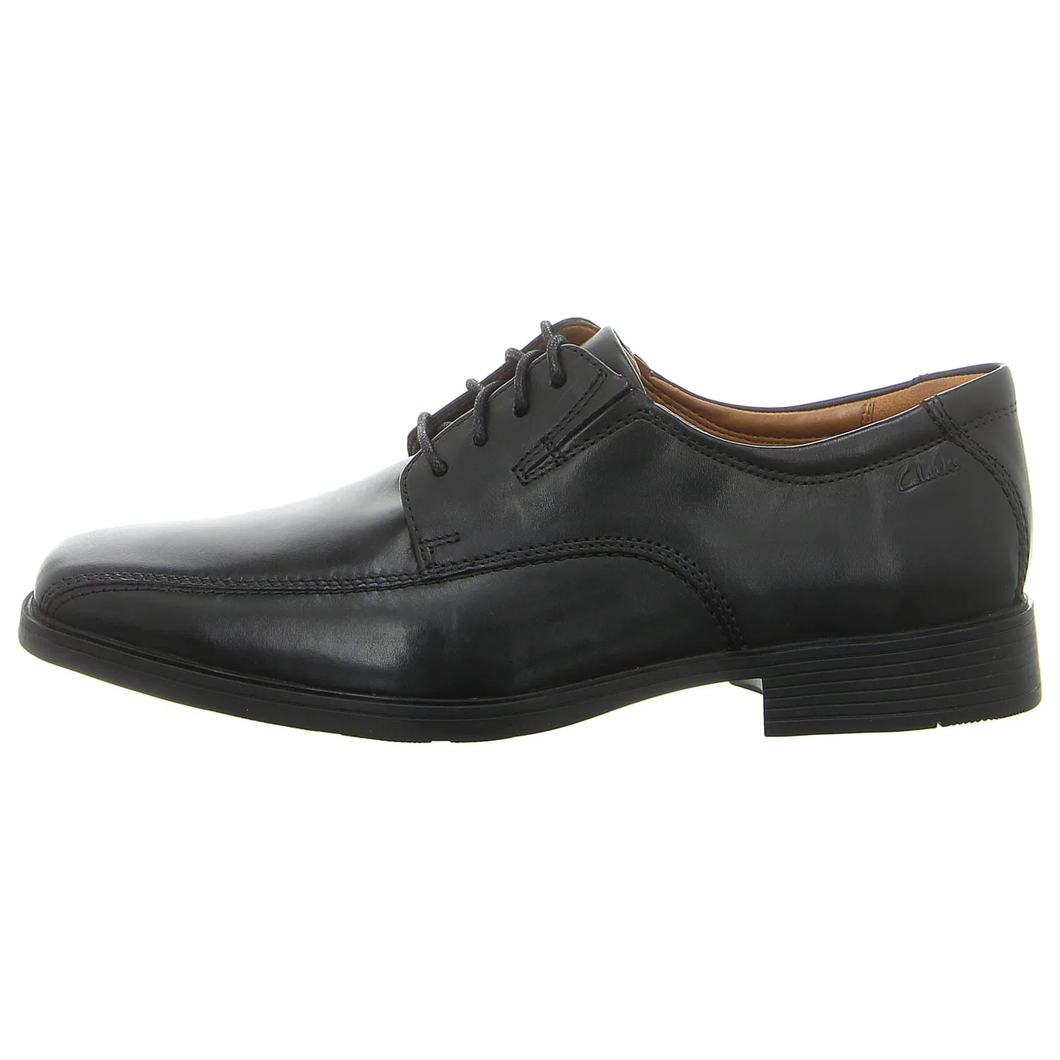 Кожаные туфли на шнуровке, Clarks, черный — фото 2