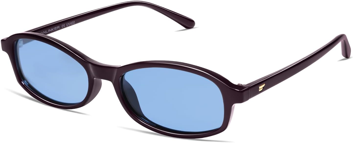 

Солнцезащитные очки VANLINKER Retro Polarized Rectangle Sunglasses для женщин, модные, в стиле 90-х, маленькие квадратные, винтажные, узкая тонкая оправа VL9855, C4-chocolate Brown Frame / Blue Lenses