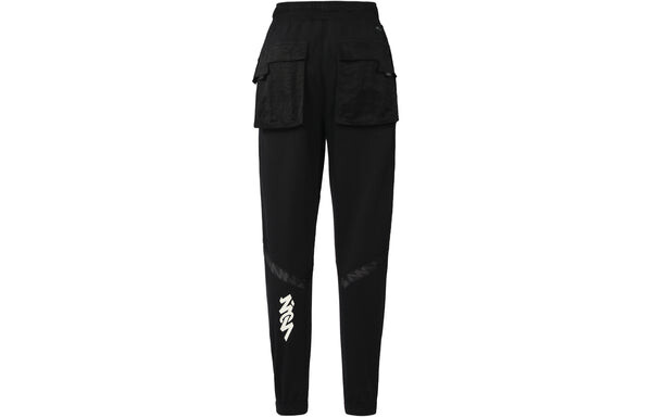 Спортивные штаны Air Jordan Dri-FIT Zion Big Pocket Patchwork Print Knit Sports Bundle Feet Pants Black, черный — фото 2