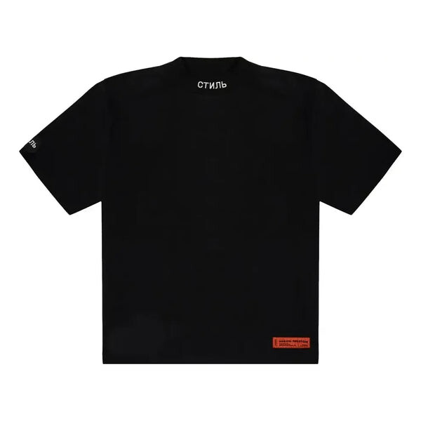 

Футболка fw21 ctnmb turtleneck t-shirt 'black white' Heron Preston, черный