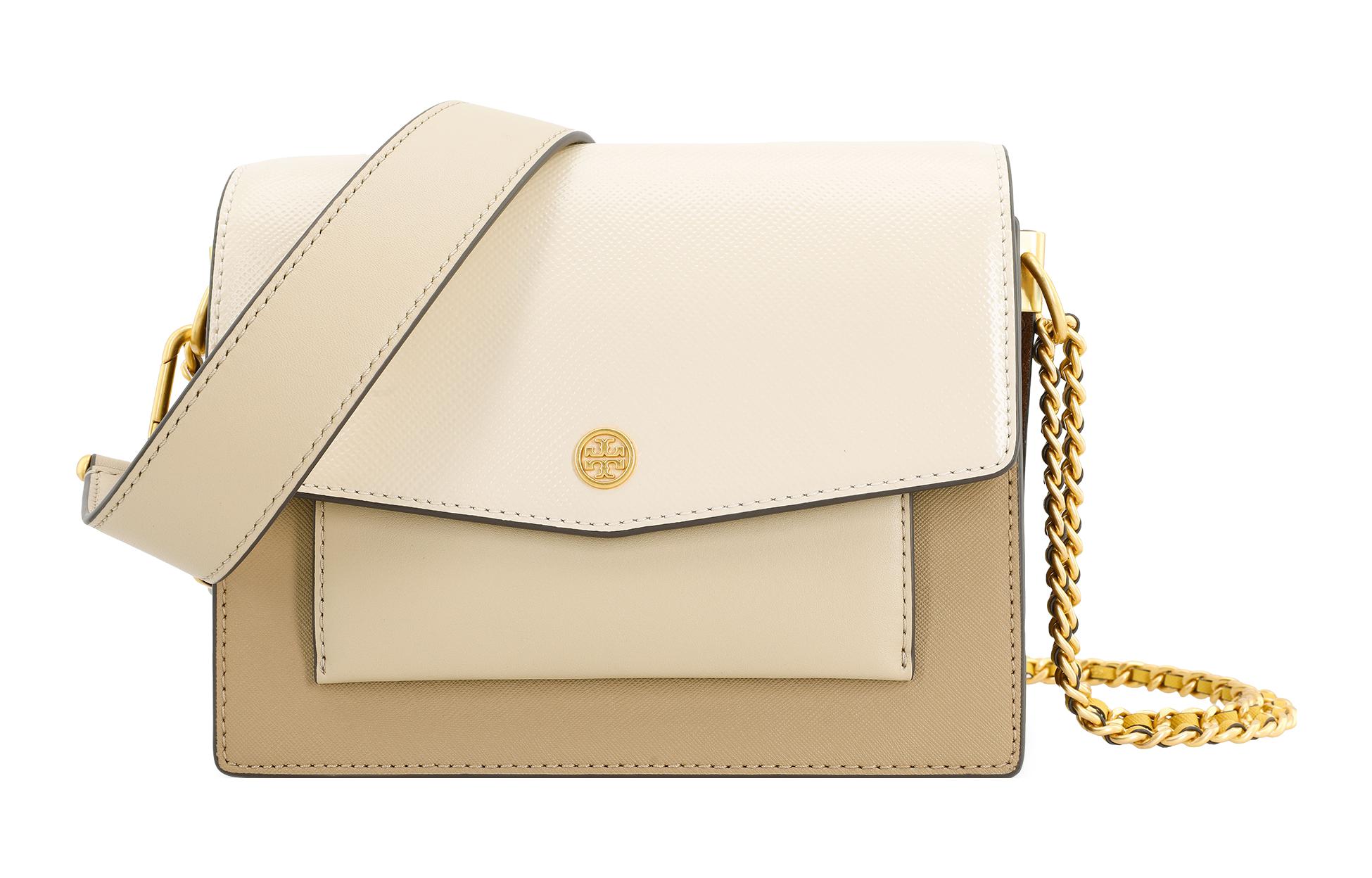 

TORY BURCH Сумка Robinson из коровьей кожи, через плечо, женская, среднего размера, цвет "сыр белый"