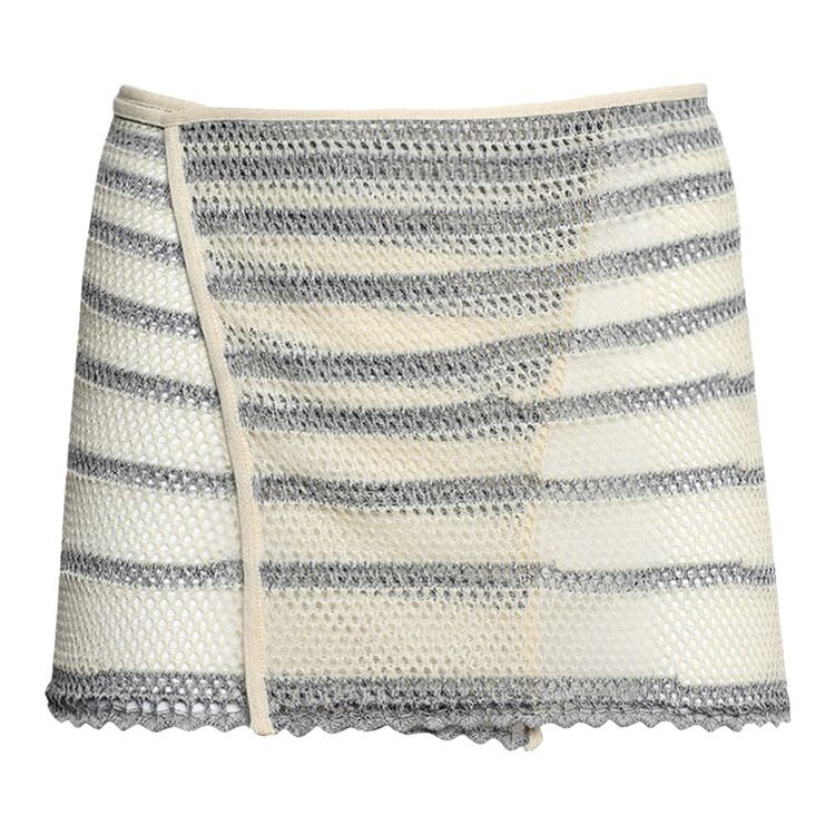 

Юбка Jean Paul Gaultier x KNWLS Mariniere Pointelle Mini Skirt Ecru/Navy, белый