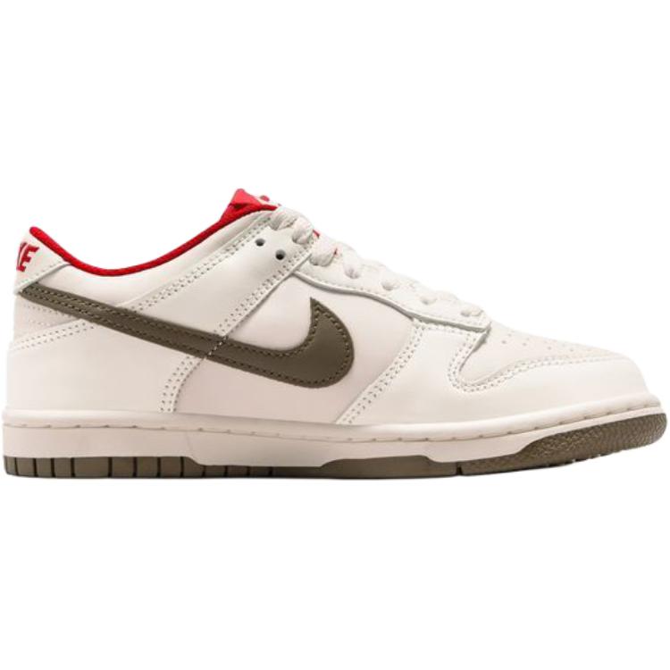 Nike Детские низкие скейтбордные кроссовки Dunk, бежевые — фото 3