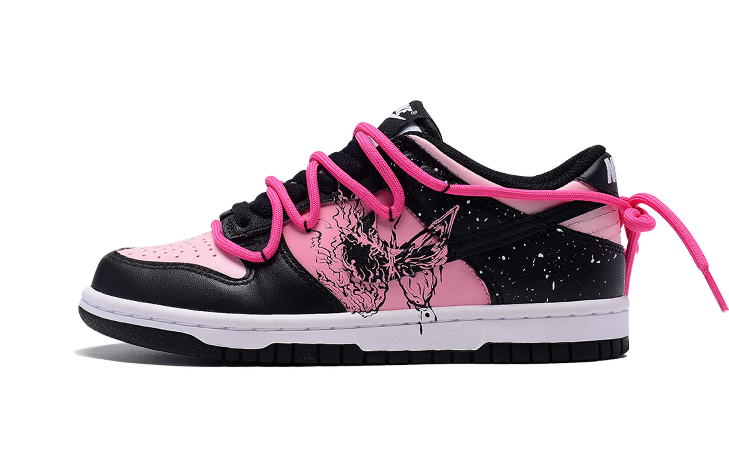 

Кроссовки Nike Dunk Skateboarding Shoes Women's Low-top Pink/Black, розовый