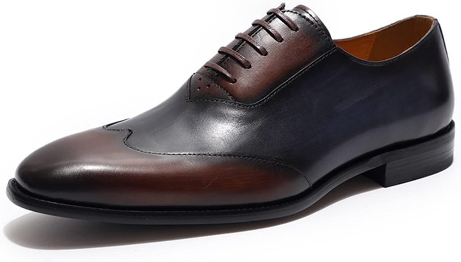 

Мужские броги TTiiLoe из натуральной кожи, оксфорды на шнуровке для делового, официального, повседневного ношения, работы, вечеринок и свадеб (Цвет: коричневый, Размер: 43)