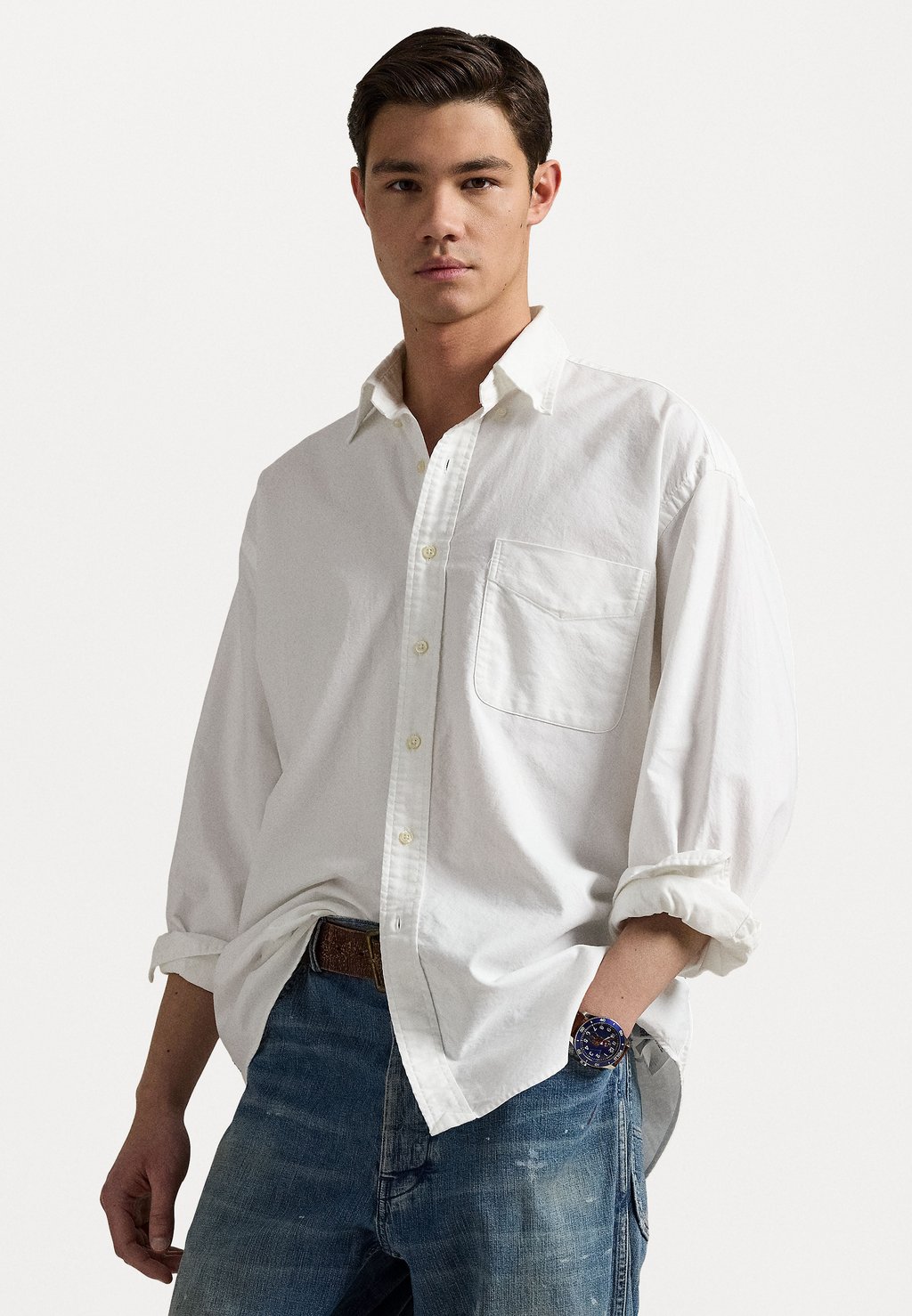 

Рубашка THE ORGANIC COTTON BIG SHIRT Polo Ralph Lauren, белый