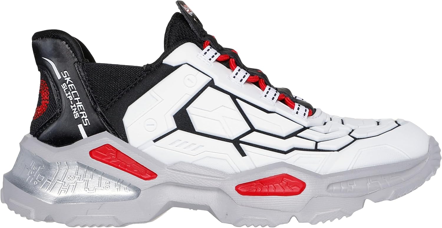 Кроссовки Skechers Unisex-Child Skech-Bots - Orbitron, белый/черный/красный — фото 2