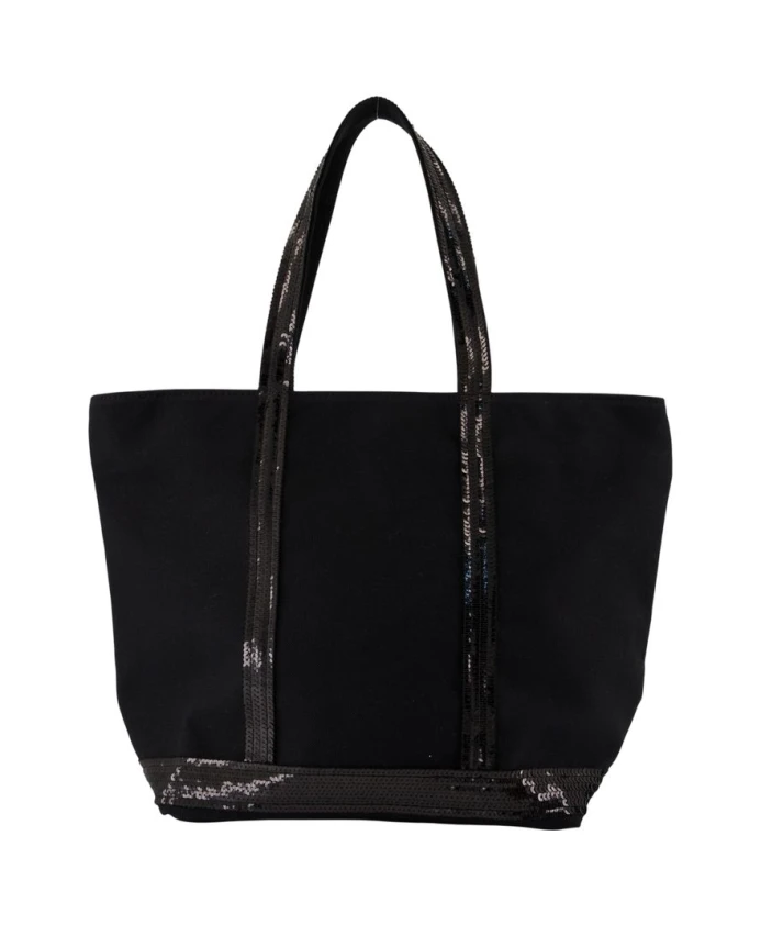 

Черная хлопковая сумка-шоппер Vanessa Bruno, черный