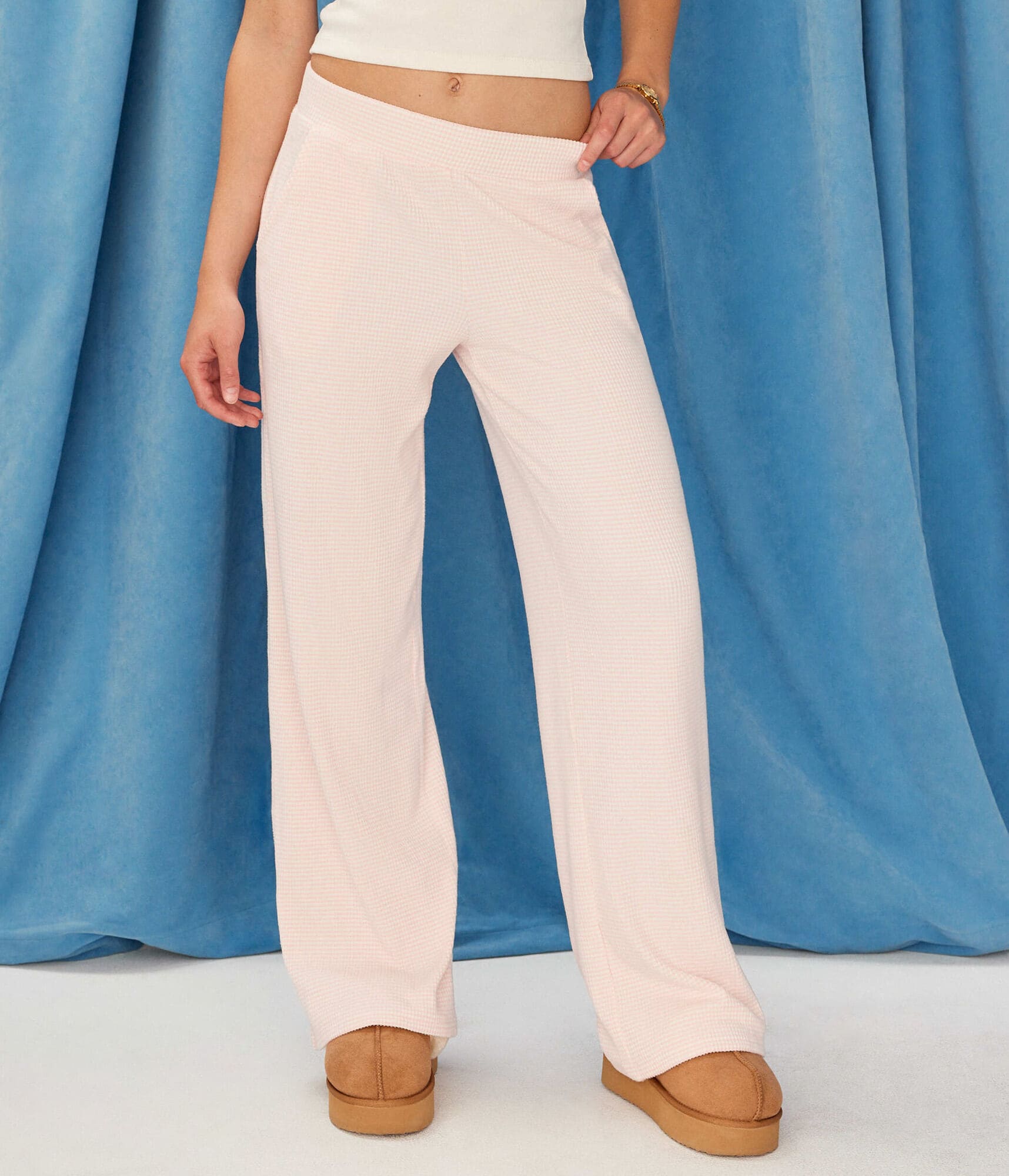 

Полосатые пижамные штаны Aeropostale Demetra, белый