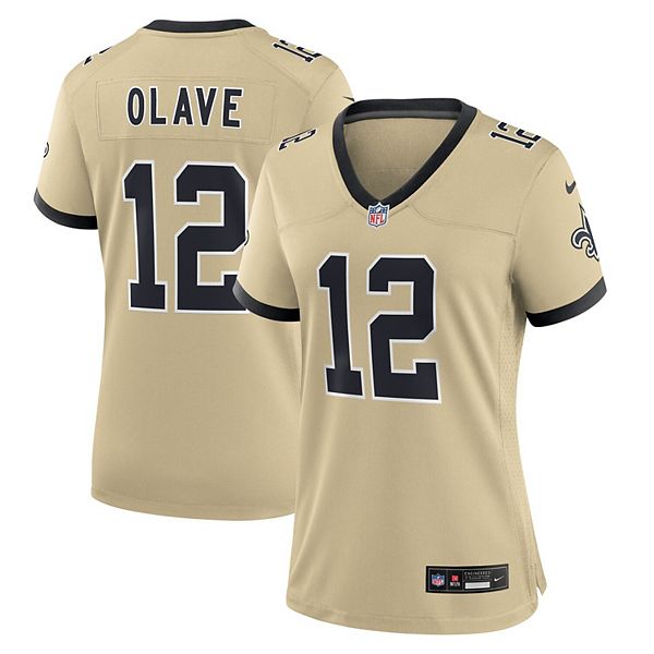 

Женская футболка Chris Olave New Orleans Saints Gameday Golds Alternate Game Player Nike