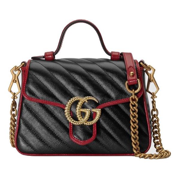 

Сумка gg marmont series mini hand bag single shoulder bag black Gucci, черный