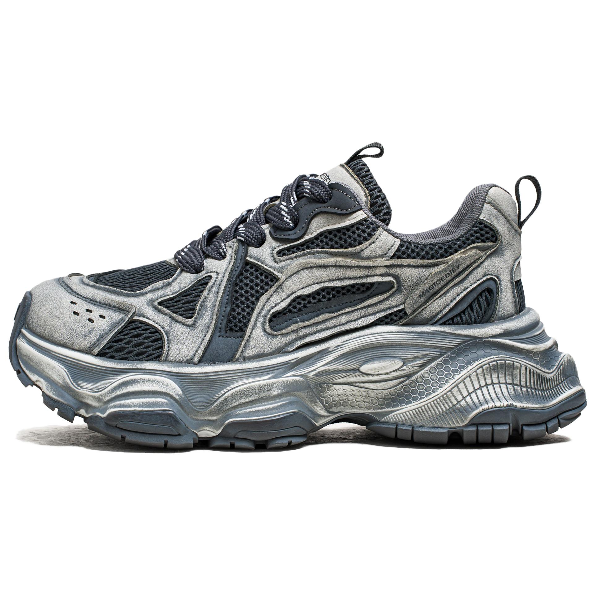 

FOMOCE Серые массивные кроссовки мужские Low Top, цвет Gray