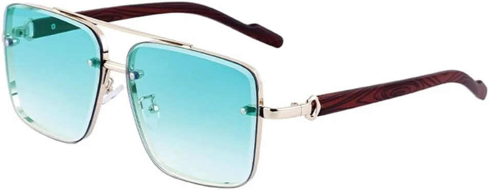 

Квадратные деревянные солнцезащитные очки MUTYNE для мужчин, роскошные солнцезащитные очки для женщин, модные винтажные очки без оправы, стильные очки класса люкс, C6