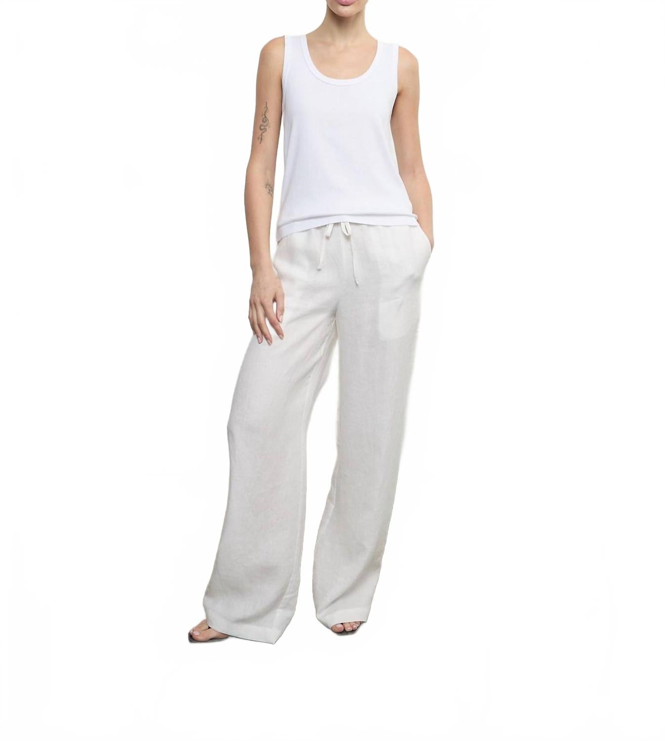 

Enza Costa Майка U из хлопка супима белого цвета