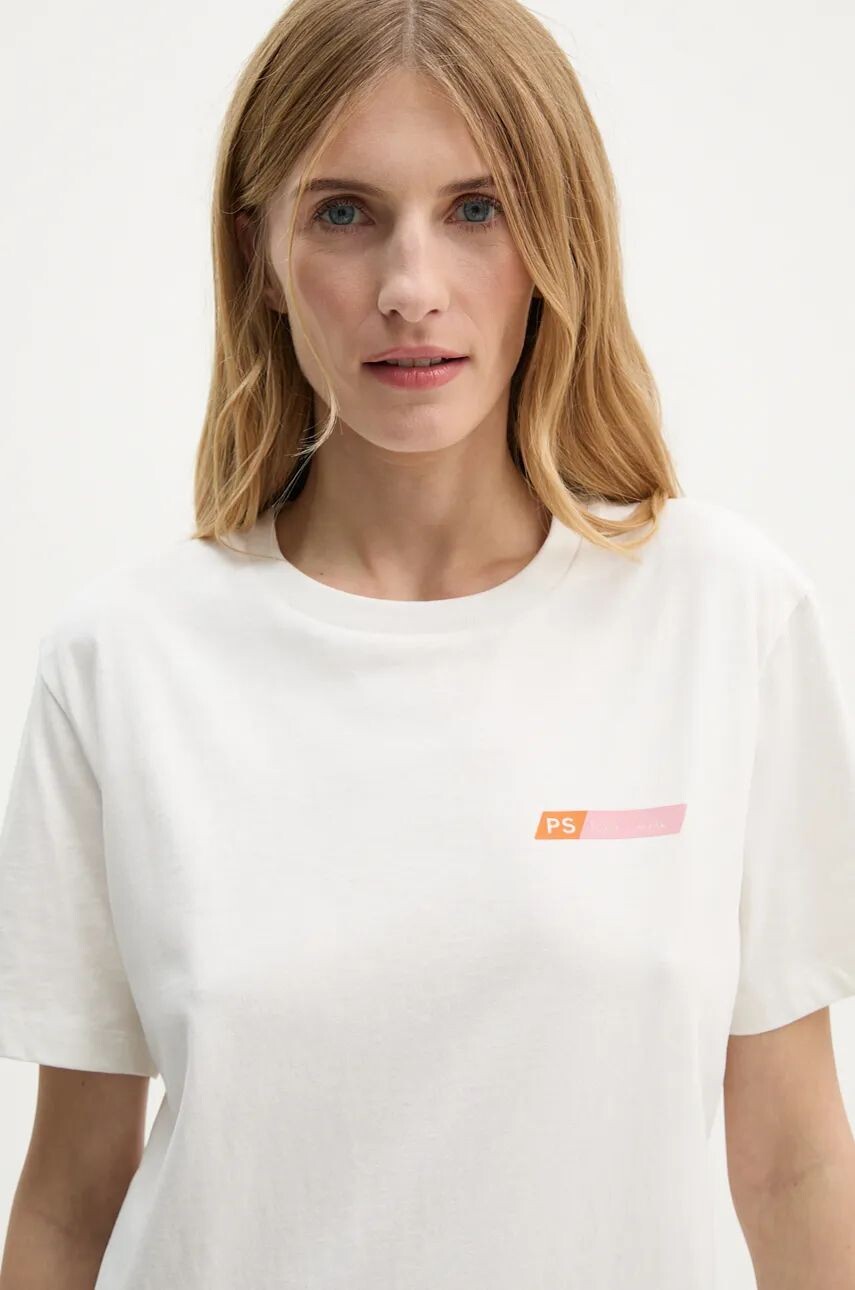

Хлопковая футболка PS Paul Smith, бежевый