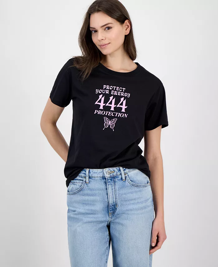 

Футболка с графическим принтом Angel Numbers для подростков Grayson Threads, The Label, черный