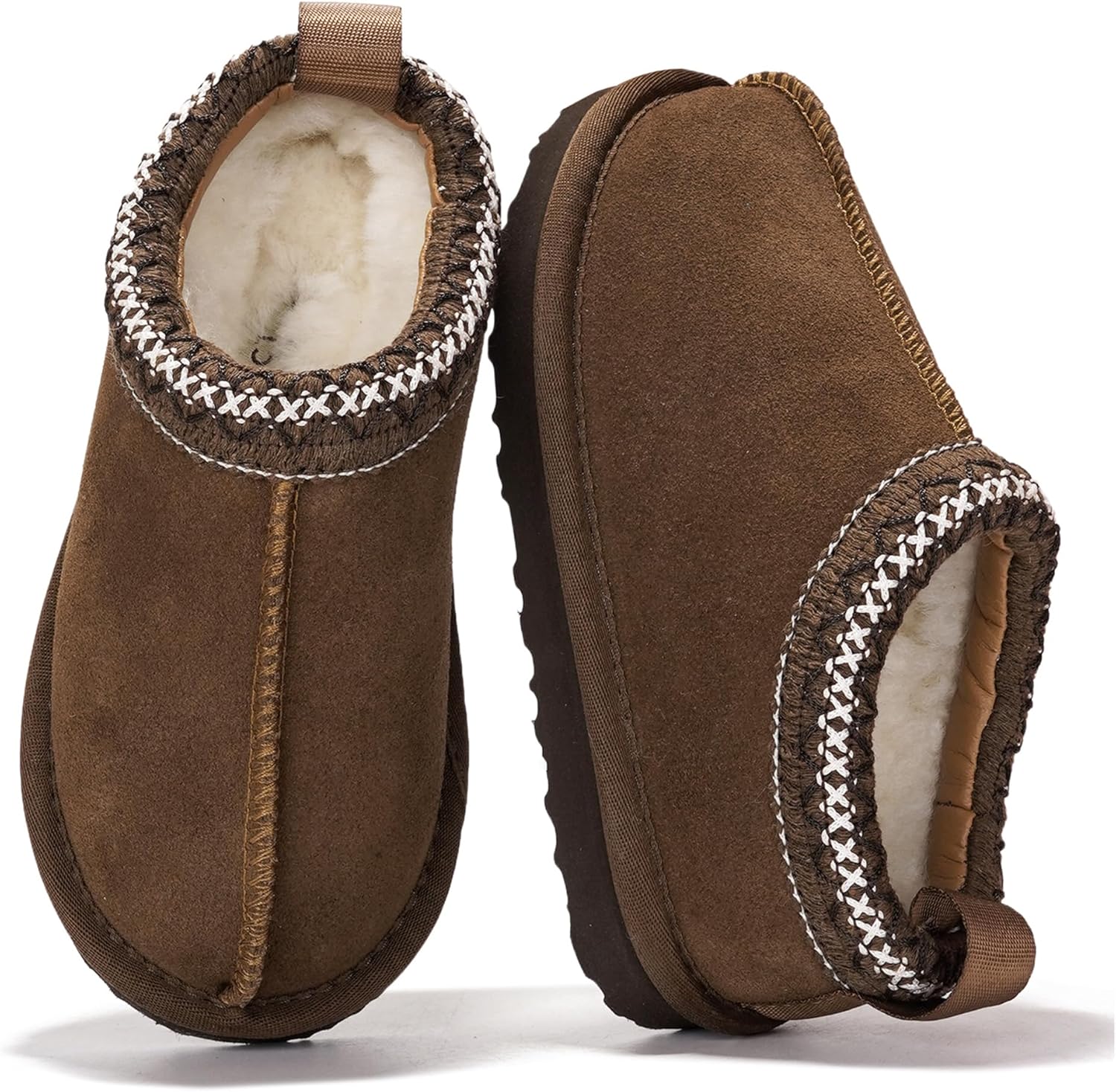 

Детские тапочки Project Cloud из 100 натуральной кожи и австралийской овчины- мягкие, с эффектом памяти, нескользящие, пушистые. Обувь для девочек и мальчиков, детская обувь унисекс, Mocha Suede