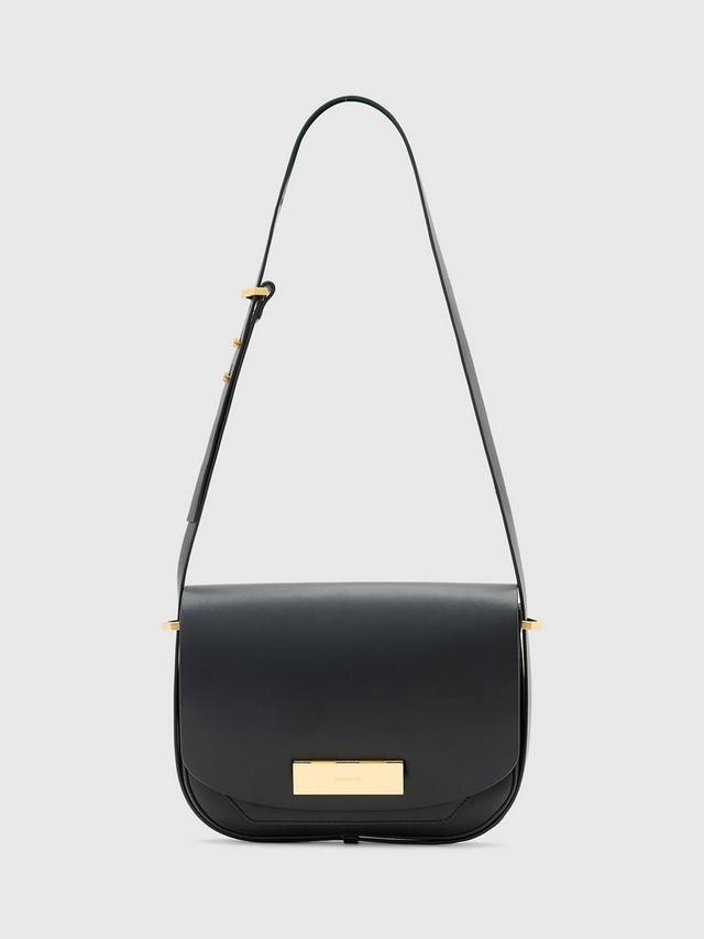 

Кожаная сумка-почтальон Etta AllSaints, Black