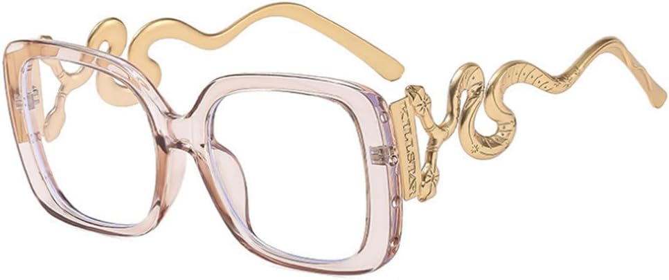 

Женские солнцезащитные очки 2026 года, модные, с змеиным принтом, для активного отдыха, стильные, с защитой от УФ-излучения UV400, для вечеринок, размер C2, один размер MTZJH, One Color