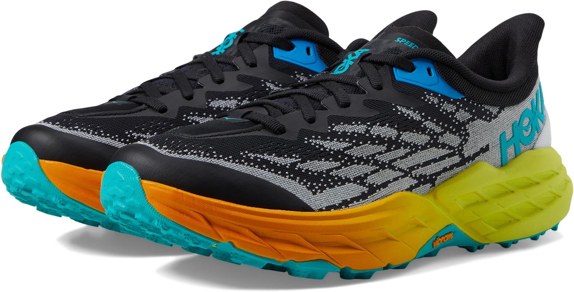 

Кроссовки Hoka Speedgoat 5, цвет Black/Evening Primrose