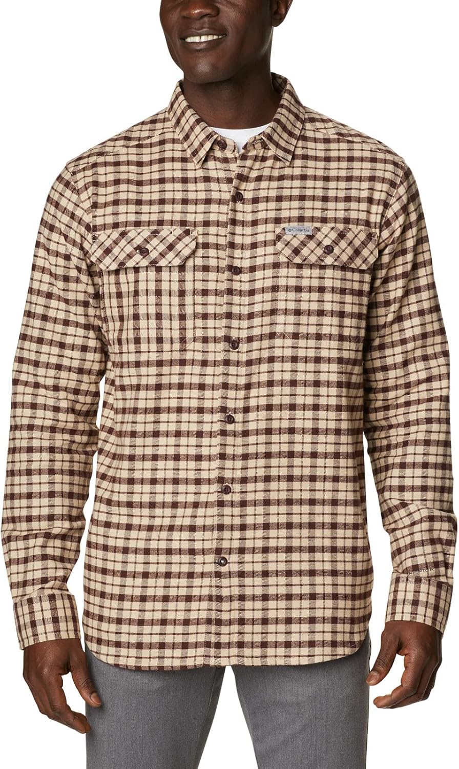

Мужская фланелевая рубашка Columbia с эластичным материалом, имитирующим сигнальный пистолет., Ancient Fossil Small Check