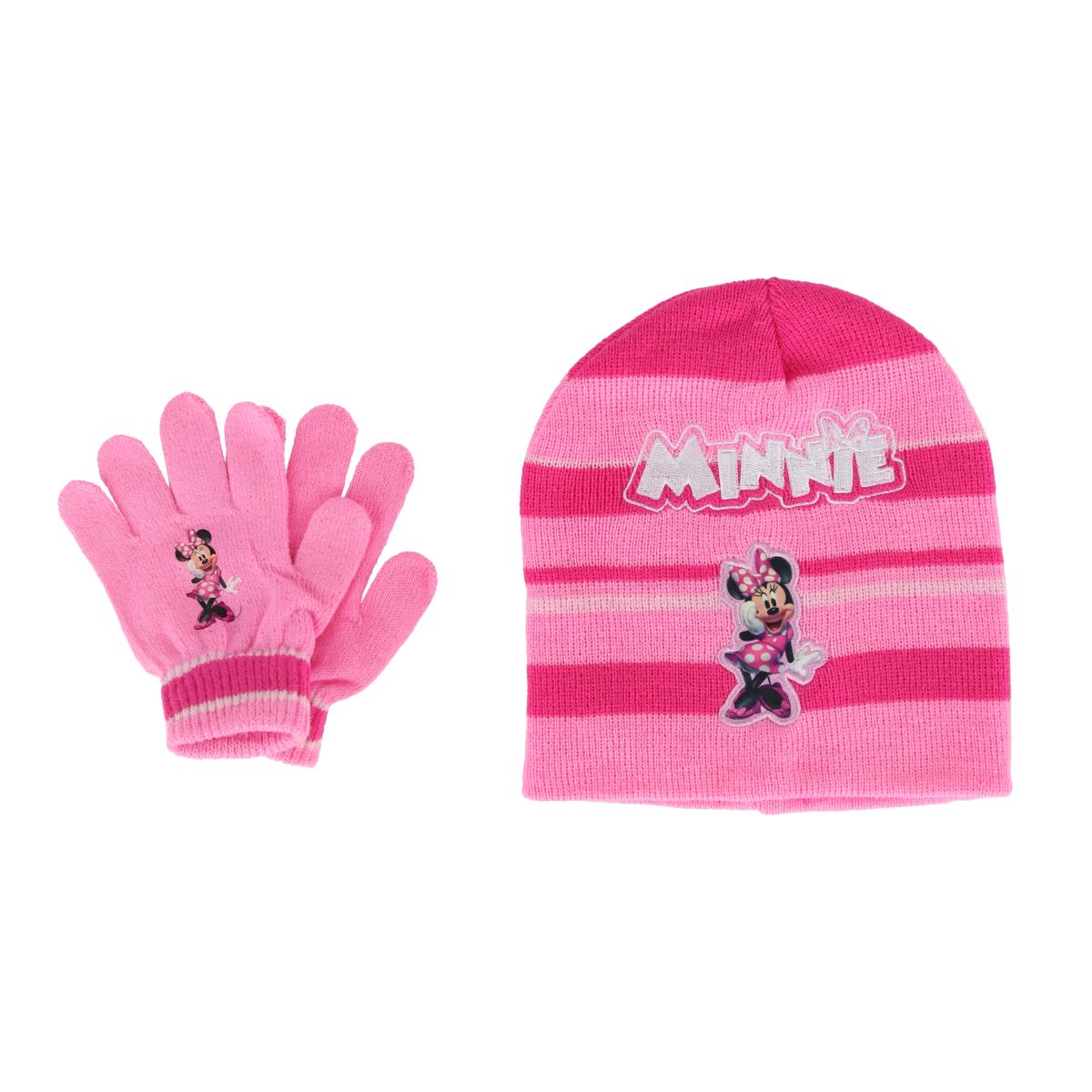 

Детский зимний комплект Disney Minnie Mouse - шапка и варежки универсального размера Textiel Trade, светло-розовый