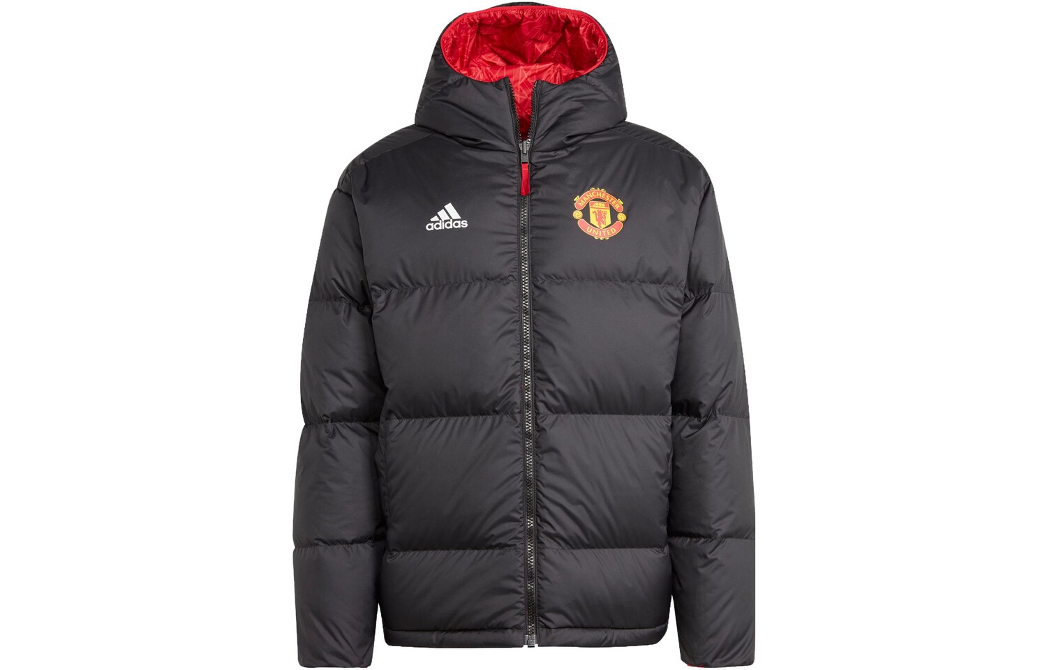 Пуховик мужской ярко-красный/черный Adidas, красный/черный — фото 2