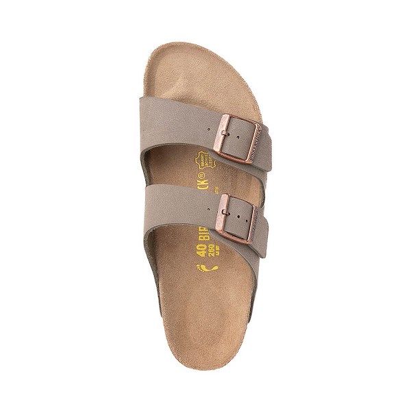 Сандалии Womens Birkenstock Arizona Slide Sandal, цвет Stone — фото 2
