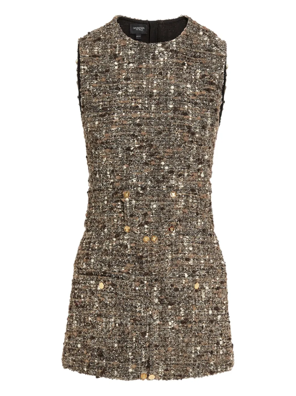 

Платье мини с пуговицами Giambattista Valli, коричневый