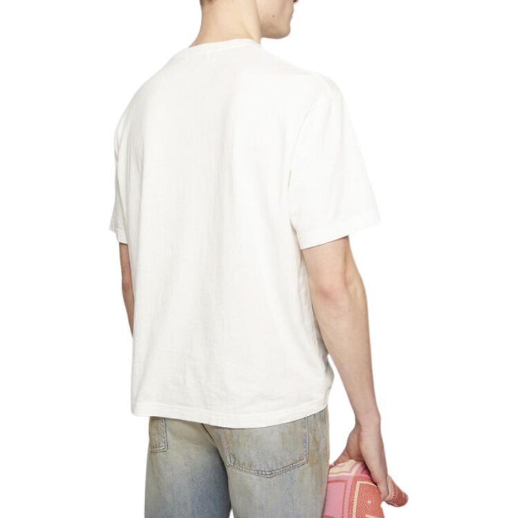 Футболка из коллекции осень/зима 2024 года унисекс белого цвета Acne Studios, белый — фото 3