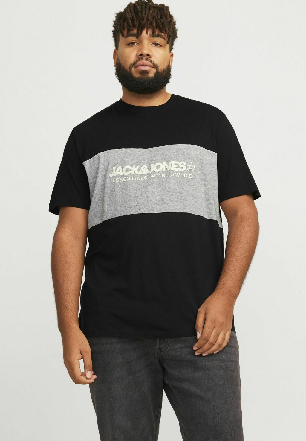 

Футболка с принтом ELEGACY BLOCKING TEE NECK Jack & Jones, черный