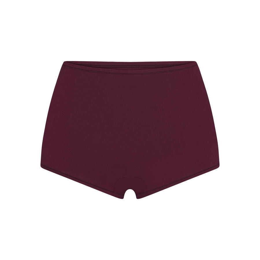 

Шорты SKIMS Cotton Jersey, цвет Deep Berry