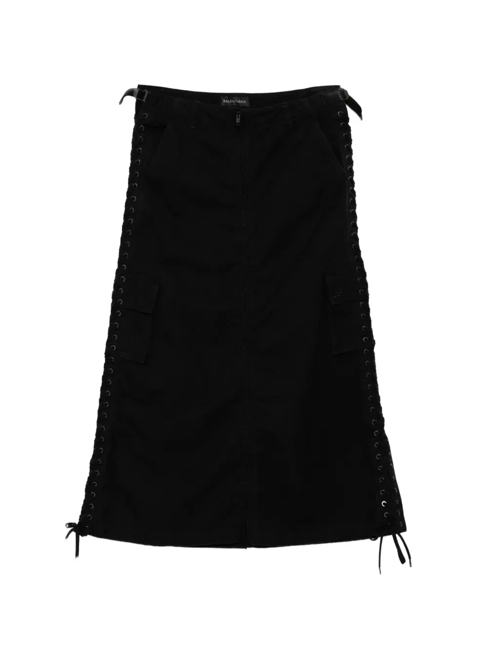 Юбка-карго на завязках Balenciaga, черный