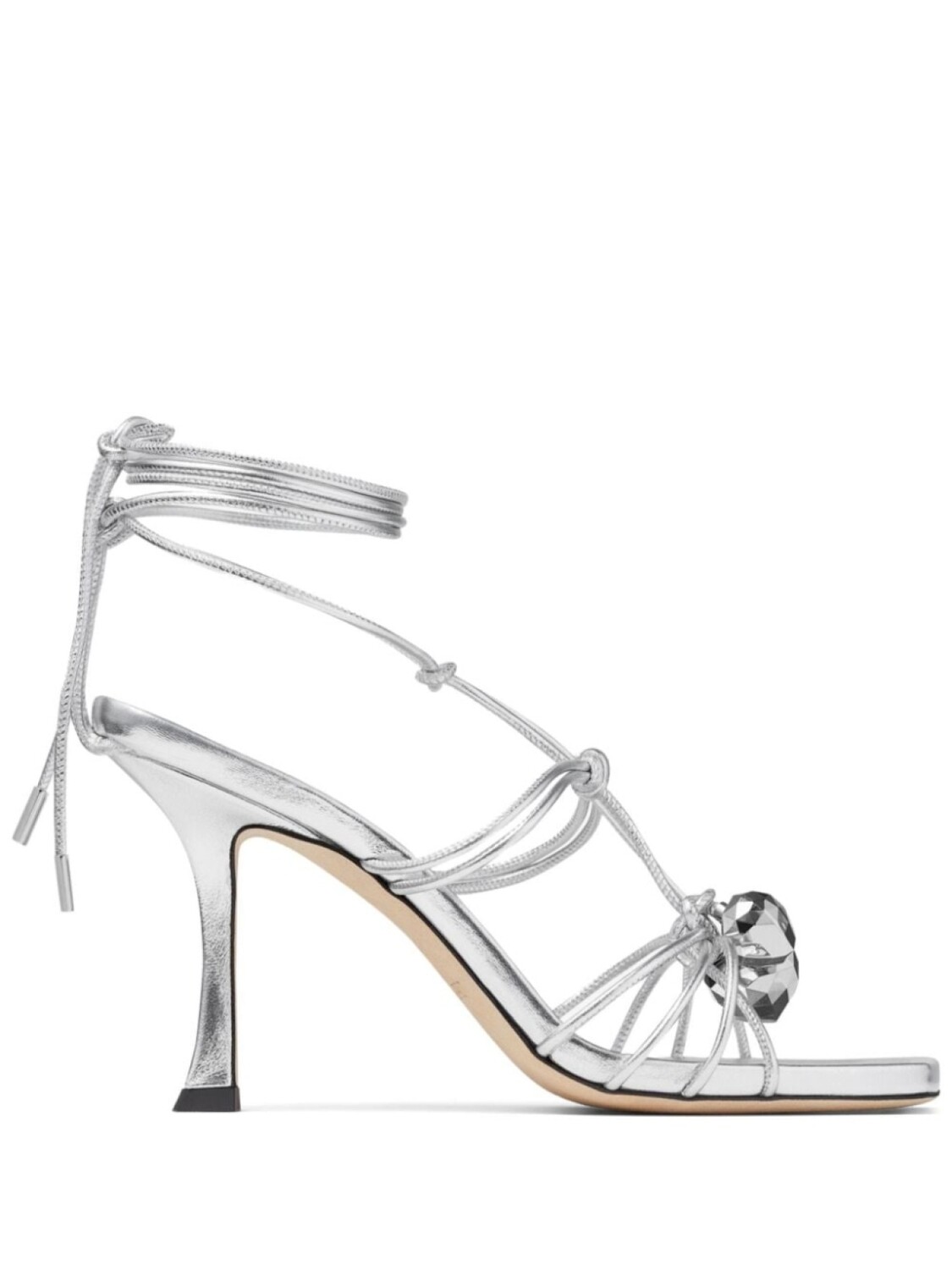 

Босоножки Jimmy Choo с ремешками Jemma, 90 мм, серебристый